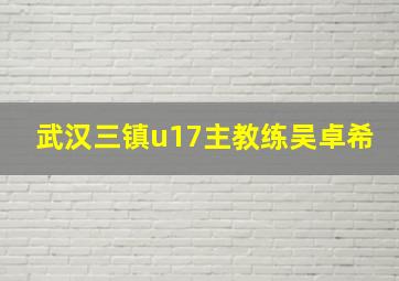 武汉三镇u17主教练吴卓希