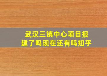 武汉三镇中心项目报建了吗现在还有吗知乎