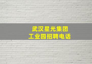 武汉星光集团工业园招聘电话