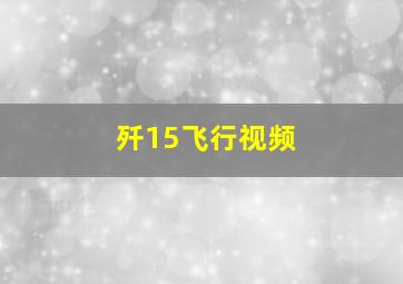 歼15飞行视频