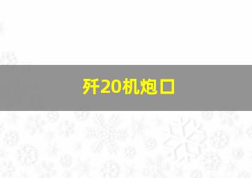 歼20机炮口