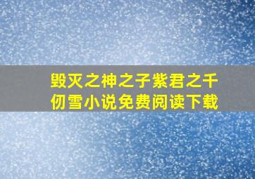 毁灭之神之子紫君之千仞雪小说免费阅读下载