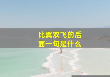 比翼双飞的后面一句是什么