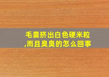 毛囊挤出白色硬米粒,而且臭臭的怎么回事