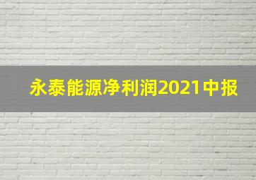 永泰能源净利润2021中报