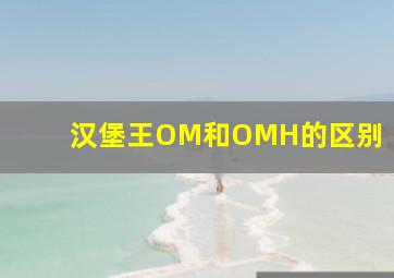 汉堡王OM和OMH的区别