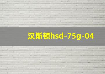 汉斯顿hsd-75g-04