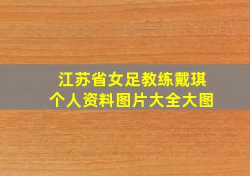 江苏省女足教练戴琪个人资料图片大全大图