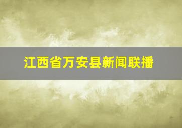 江西省万安县新闻联播