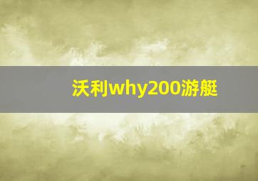 沃利why200游艇