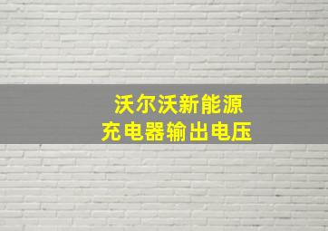 沃尔沃新能源充电器输出电压