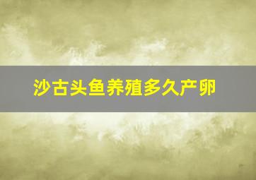 沙古头鱼养殖多久产卵