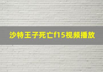 沙特王子死亡f15视频播放