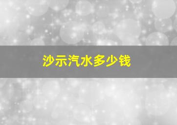 沙示汽水多少钱