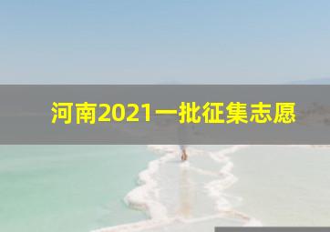 河南2021一批征集志愿