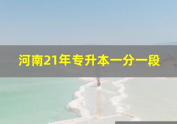 河南21年专升本一分一段