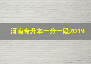 河南专升本一分一段2019