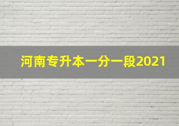 河南专升本一分一段2021