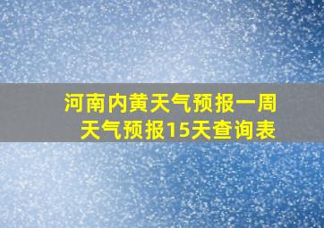 河南内黄天气预报一周天气预报15天查询表