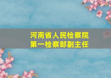 河南省人民检察院第一检察部副主任