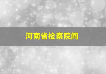 河南省检察院阎