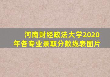 河南财经政法大学2020年各专业录取分数线表图片