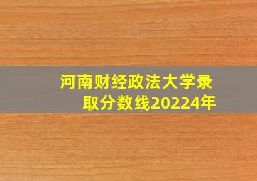 河南财经政法大学录取分数线20224年