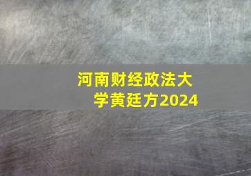 河南财经政法大学黄廷方2024