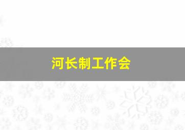 河长制工作会