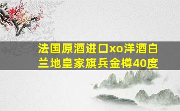 法国原酒进口xo洋酒白兰地皇家旗兵金樽40度