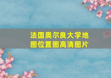 法国奥尔良大学地图位置图高清图片