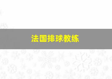 法国排球教练