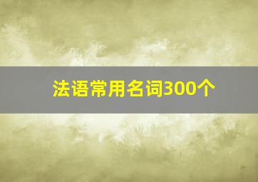 法语常用名词300个