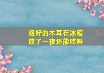 泡好的木耳在冰箱放了一夜还能吃吗