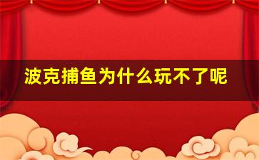 波克捕鱼为什么玩不了呢