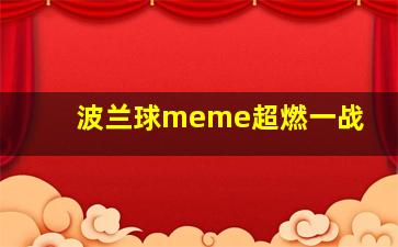 波兰球meme超燃一战