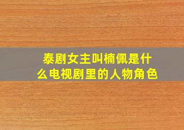 泰剧女主叫楠佩是什么电视剧里的人物角色