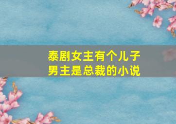 泰剧女主有个儿子男主是总裁的小说