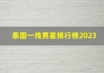 泰国一线男星排行榜2023