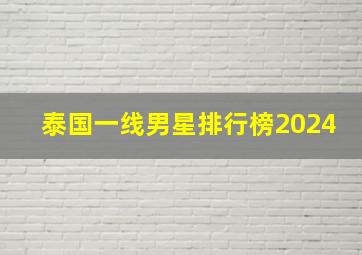 泰国一线男星排行榜2024