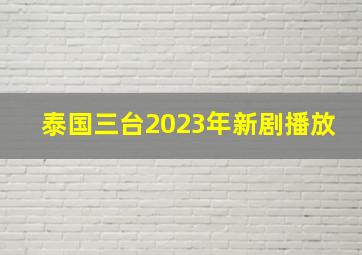 泰国三台2023年新剧播放