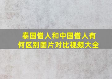 泰国僧人和中国僧人有何区别图片对比视频大全