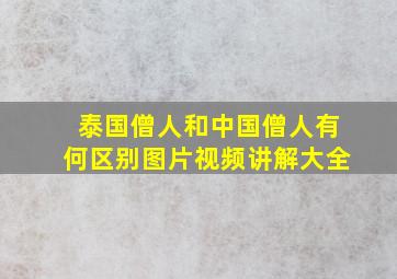 泰国僧人和中国僧人有何区别图片视频讲解大全