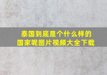 泰国到底是个什么样的国家呢图片视频大全下载