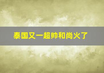 泰国又一超帅和尚火了