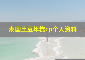 泰国土豆年糕cp个人资料