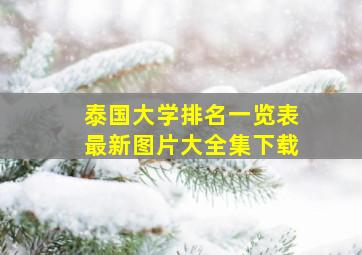 泰国大学排名一览表最新图片大全集下载