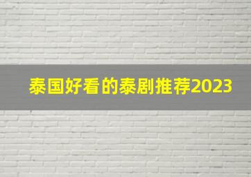 泰国好看的泰剧推荐2023