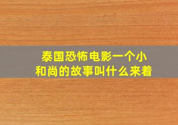 泰国恐怖电影一个小和尚的故事叫什么来着