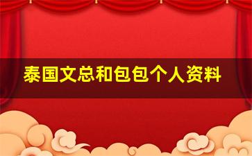 泰国文总和包包个人资料